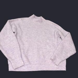 free press Pastel Lavender Ribbed Mock Neck Sweater